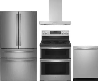 4 Piece Package Includes Refrigerator, Range, Hood And Dishwasher